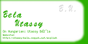 bela utassy business card